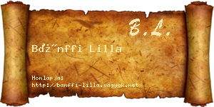 Bánffi Lilla névjegykártya